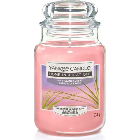 Yankee Candle Duftkerze Großes Glas Pink Island Sunset 538 g rosa Kerze Duft