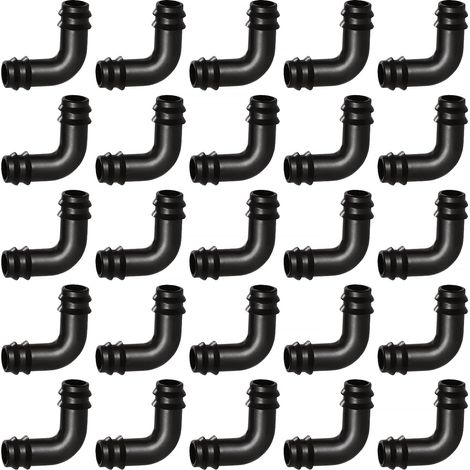 25pcs 16mm Hose Connectors, Plastic Fluted Pipe Connector, Irrigation Fitting, Barbed Hose Connectors for Irrigation System, Elbow (1/5)