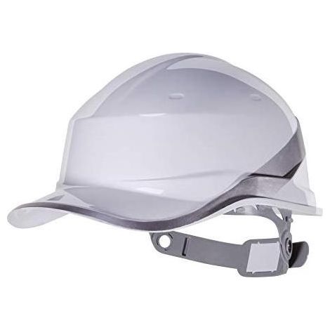 Delta Plus Diamond V Casco Rigido Di Sicurezza In Stile Cappellino Da Baseball, Bianco, Talla única