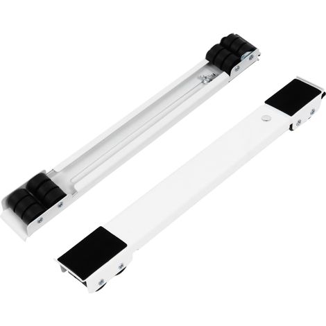 Support Mobile pour Machine à Laver Socle Réglable Antirouille avec Roulettes pour Déplacement Facile (1/5)