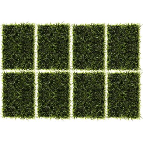 Lot de 8 Panneaux Mur Végétal Artificiel 60 x 40 cm Décoration Murale 1.9 m² - Livraison gratuite (1/5)