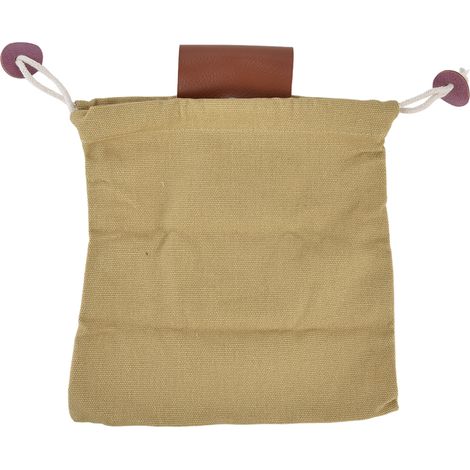 Sac à cueillette de fruits à porter à la taille, en toile PU, pliable, gain de place, couleur kaki. (1/5)