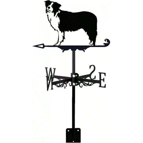 Girouette décorative Border Collie pour toit de ferme, décoration intérieure et extérieure (1/4)