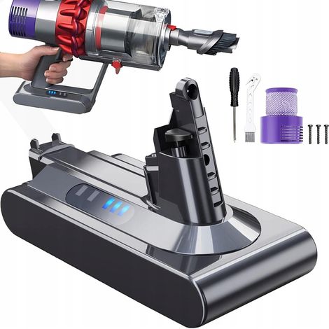 Batterie 6000 mAh 25,2 V pour aspirateur Dyson V10 Animal Absolute Motorhead Fluffy