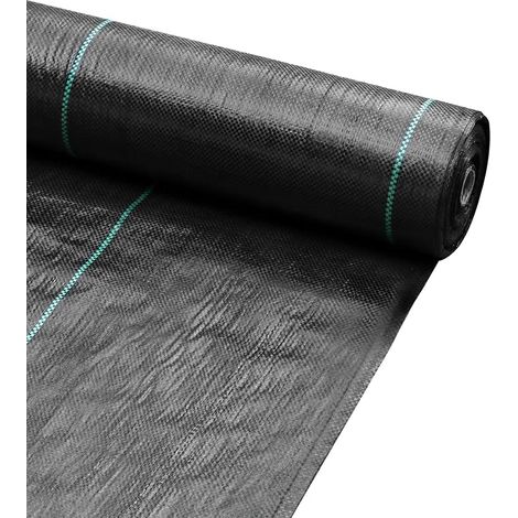 Toile de Paillage Anti Mauvaises 100g/m² - Film Géotextile, Indéchirable, Perméable à l'eau et Stable aux UV - pour Jardin Paysage Allée (1/5)