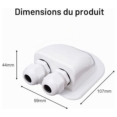 Passe-câble étanche, Presse Étoupe Solaire d'entrée de Câble Étanche, Solaire Boîte De Câble Entrée De Câble, Passe Cable Camping Car, Double Entrée de Câble, Camping Car, Caravane, Bateau (1/4)