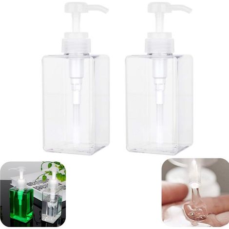 Flacons de rangement flacons vides flacons de lotion flacons d'huiles essentielles (transparents, 12,5 x 5,5 cm) (1/5)