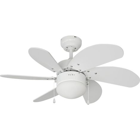 Ventilatore da soffitto modello Aral colore Bianco potenza 50w pale ø76cm EDM (1/5)