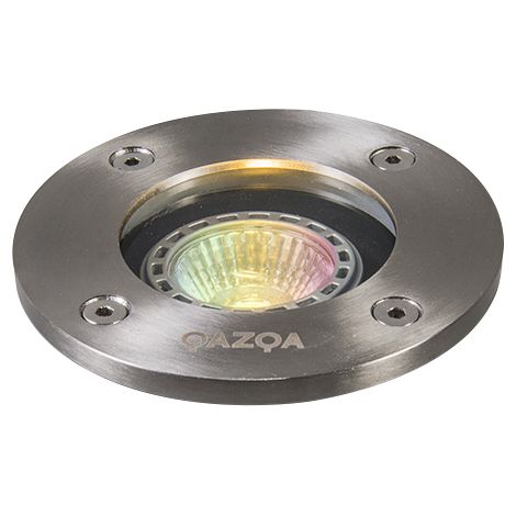 Smart Ground Spot Stainless Steel Incl. WiFi GU10 IP65 - Basic Round (1/4)