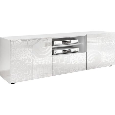 Meuble TV BREZ blanc (1/4)