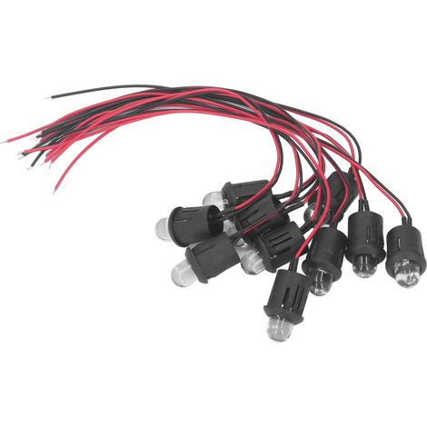10 LED 10mm Bleues 12V Étanches pour Tableau de Bord Auto et Bateau (1/5)