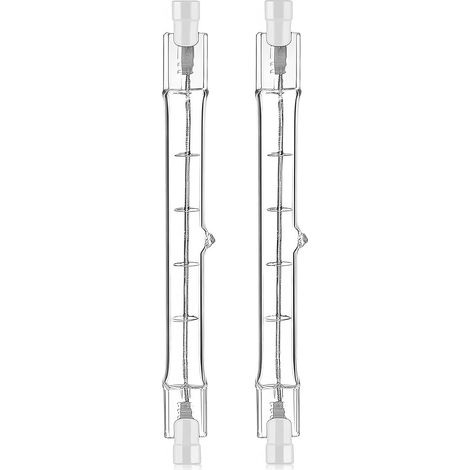 500W tube R7s 118mm halogène Dimmable Blanc Chaud 2800K ampoule crayon r7s linéaire 11000lm AC 200-240V pour l’éclairage de maison, travail, sécurité (1/5)
