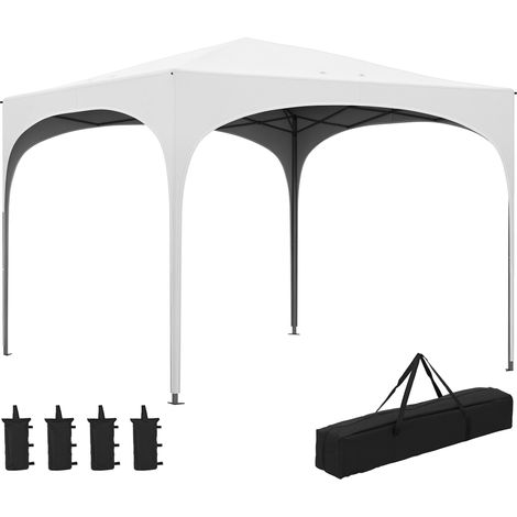 Banc jardin pliable hauteur réglable – Sac transport imperméable anti-UV – Sacs lestage – Blanc