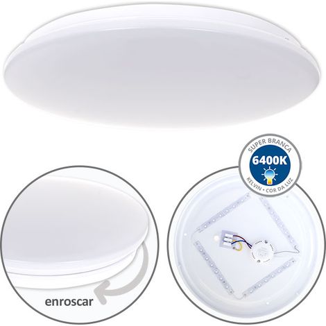 Plafón DRIFT 24W LED 2000lm 6400K A.6xD.37,5cm Blanco (1/3)