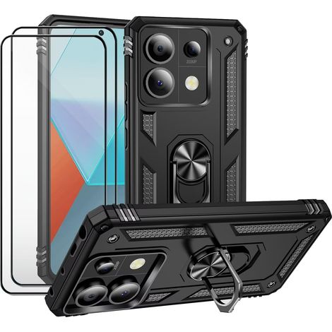 FUNDA PARA XIAOMI MI 11T MI 11T PRO BLACK ARMOR SOLID 2x VIDRIO TEMPLADO (1/5)