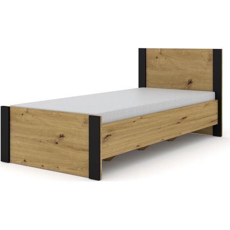 Cama individual MONDI 90x200 cm roble artesanal (1/3)