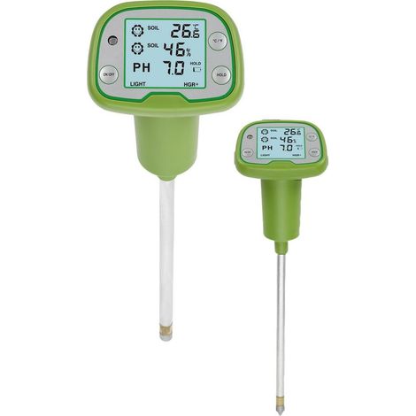 Testeur Sol Numérique 4-en-1 – LCD, Mesure pH, Humidité, Température et Lumière pour Jardin (1/5)