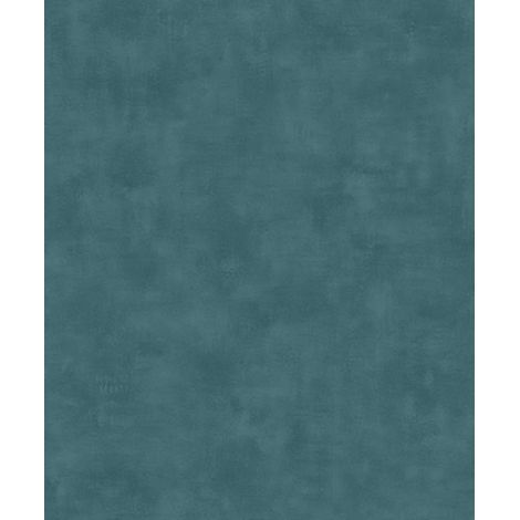 Papier peint uni effet toile lin bleu canard (1/2)