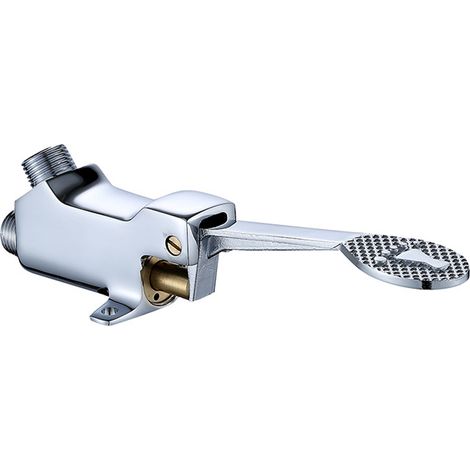 Valve de pédale chromée polie montée au plancher