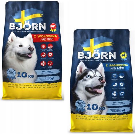 Alimento seco para perros Bjorn, varios sabores, mezcla de sabores, 20 kg.