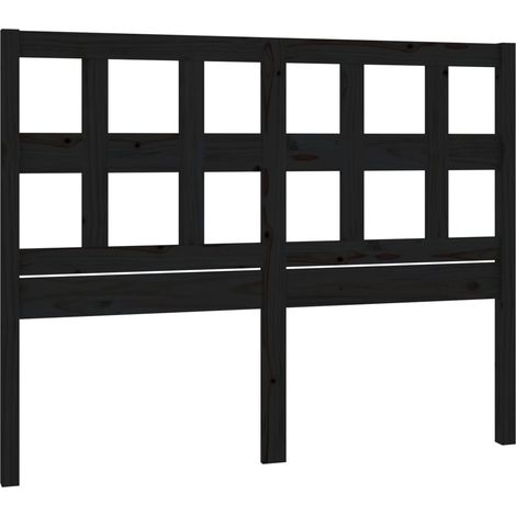 Maison Exclusive - Cabecero de cama madera maciza de pino negro 1