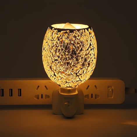 Lampe À Parfum Électrique, Brûleur en Cire Électrique, Brûleur De Cire Électrique, Veilleuse Décorative en Verre, Lampe Aromatique Parfum D'intérieur pour Bureau, Chambre, Yoga, Cadeaux, Maison (1/5)
