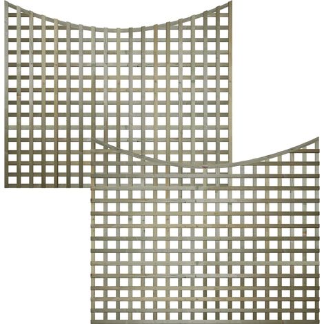 Premier 6ft x 5ft Concave Top Privacy Square Garden Trellis Panels