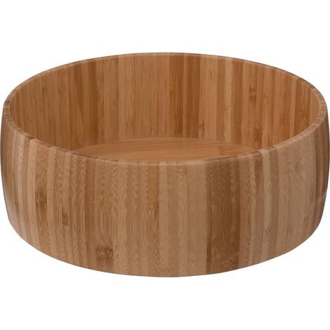 Corbeille à Fruits Ronde en Bambou 29 x 10 cm - Panier, Saladier, Centre de Table - Pour Cuisine (1/3)