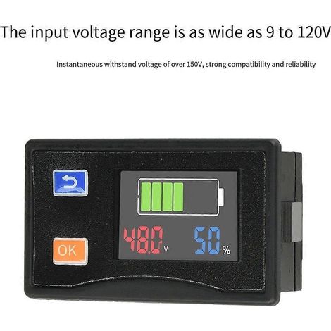 Capteur auto DC 9V – 120V Battery Capacity Indicator Voltage and Power Meter auto Motorcycle Voltmeter Voltage Gauge (1/5)