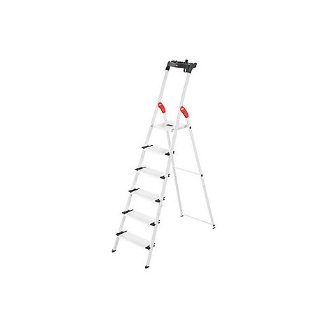 Escalera de tijera de peldaños planos de aluminio ComfortLine L80