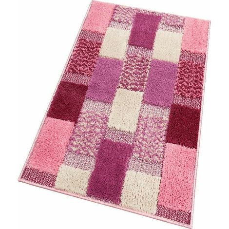 Tapis de Bain Moderne Doux Antidérapant Tapis de Douche Lavable Absorbant Rose - 50x80 cm (1/4)