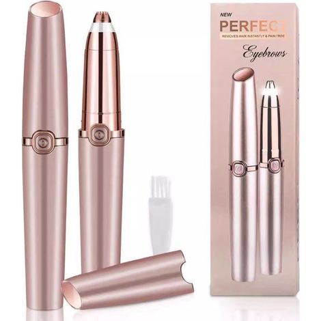 Tondeuse à sourcils et épilateur de précision – Rechargeable par USB – Inclut brosse à sourcils – Pour épilation du visage (1/5)