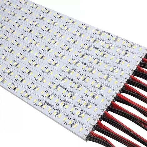 Trade Shop - Set 2 Barre De 1 Metro Striscia Led Rigida Profilo Smd 4014 Monocolol 144 Led/m -