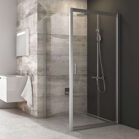 Ravak Blix - Pared de ducha BLPS-80, 77-79 cm, aluminio brillante/vidrio transparente 9BH40C00Z1