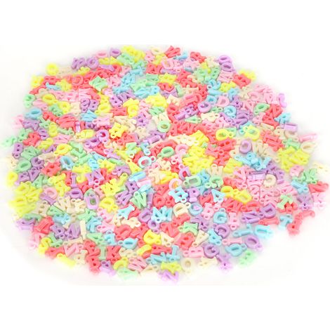 500 bunte Abstandshalterperlen mit Buchstaben, Anhänger für DIY-Haarbänder, kreative Stanzaccessoires (1/5)