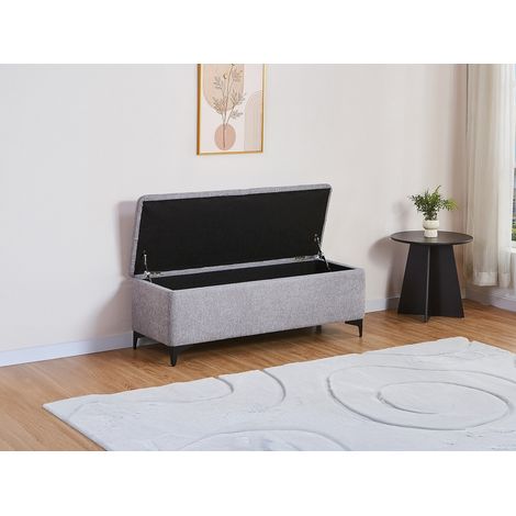 Banc coffre – Tissu – Gris - SABILO (1/4)