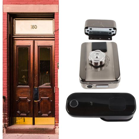 Serrure de porte intelligente WiFi anti-graffiti, serrure à empreinte digitale antivol pour maison connectée, serrure de porte numérique à télécommande par mot de passe pour la sécurité de votre domic (1/5)