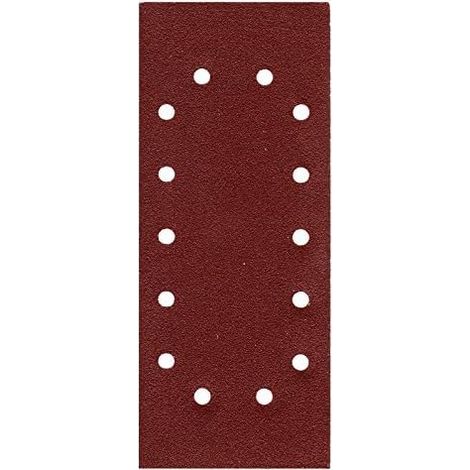 50 Papier abrasif, 115x280mm, 14 trous, Grain 80, Pour bois et métal