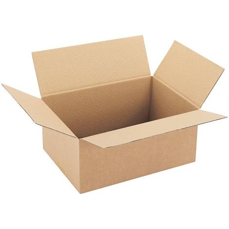 Caisse américaine kraft brun simple cannelure H 14 x L 21,5 x P 31 cm - Lot de 25