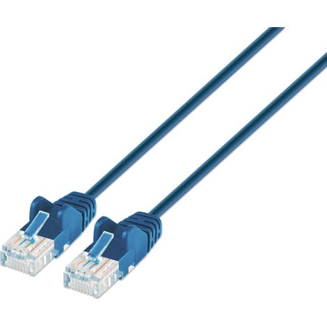 Intellinet Cavo patch di rete Cat6 UTP Slim 2 m Blu (1/4)