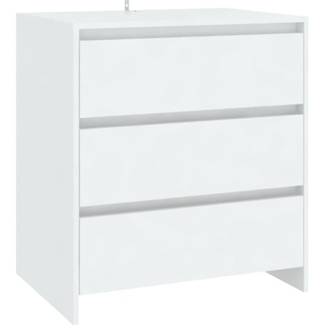Buffet Commode Armoire Luxueux, pour Salon Chambre Entrée Cuisine, Blanc 70x41x75 cm Aggloméré OIB2674E (1/5)