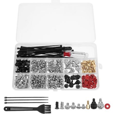 1 boîte de vis de fixation pour ordinateur de table, accessoires d'installation à l'aide d'outils manuels-17.8x10.5cm