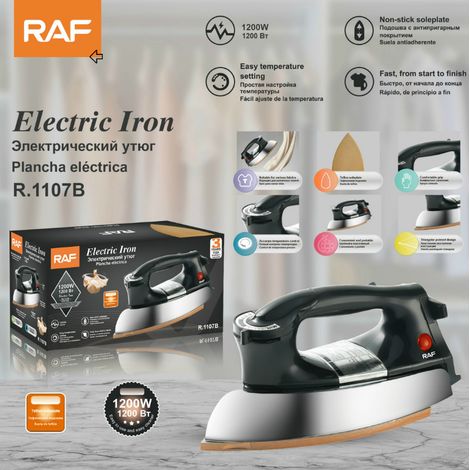 Fer à repasser électrique portable (noir) aux normes européennes pour un usage domestique, fer à vapeur (1/5)