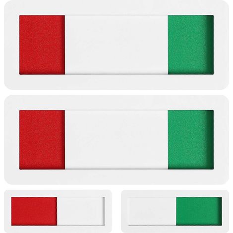 Lot de 4 panneaux de confidentialité indiquant si la porte est libre ou occupée, pour maisons, bureaux, toilettes, hôtels, salles de conférence et hôpitaux.-17X10CM (1/2)