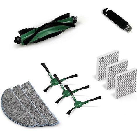 Kit de pièces détachées et d'entretien complet pour aspirateur robot Combo Essential Y0112 : filtre HEPA, brosse latérale, chiffon de nettoyage et autres accessoires. (1/4)