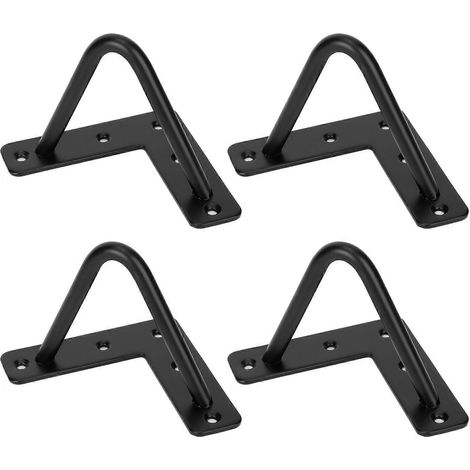 Quatre pieds de table en fer laminé à froid en forme de U, de 10 cm de haut, avec des trous de 6 mm de diamètre. (1/5)