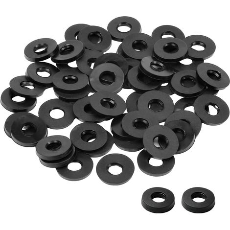 Lot 50 Joints Caoutchouc, Rondelles Plates et Toriques, 6x13x1.6mm, Kit Assortiment Noir pour Réparation Robinet, Plomberie, Tuyau, WC et Pommeau de Douche (1/5)