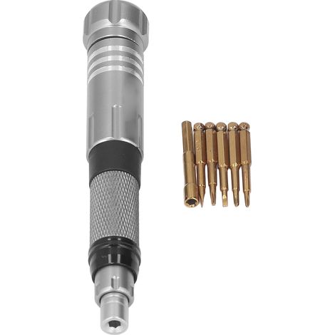 Multifunktionales Schraubendreher-Set, Stift-Reparaturschraubendreher mit 6 einziehbaren Bits BT8927B (1/5)