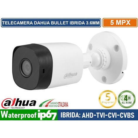 DAHUA HAC-B1A51-0360B TELECAMERA BULLET IBRIDA AHD TVI CVI CVBS 5 MP OSD UTC CONTROL IP67 (1/5)