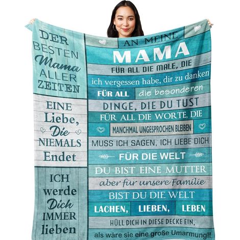 Decke Mama Geschenk Muttertagsgeschenk Tochter 150X200CM Mama (1/5)